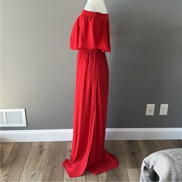 Show Me Your Mumu Hacienda Red Off The Shoulder Maxi dress - Picture 5 of 10